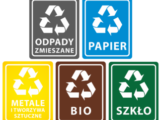 Naklejki na kosze do śmieci